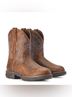 Ariat Anthem Shortie Western Boots 7B Brown Round Toe